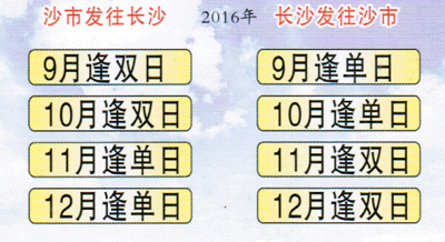 荊州沙市到長沙名片正面