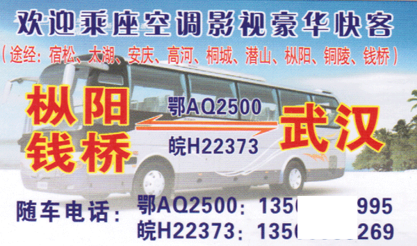 錢橋到武漢名片正面