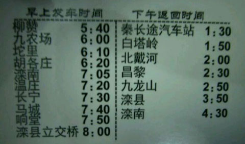 柳贊到秦皇島名片正面